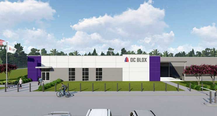 An illustration of the planned DC BLOX cable landing station in Myrtle Beach, South Carolina. . (Image: DC BLOX)