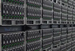 An example of rack density in an Intel data center. (Photo: RIch Miller) An example of rack density in an Intel data center. (Photo: RIch Miller)