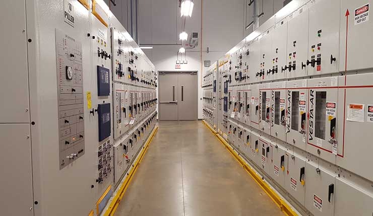 A power room in a data center facility in Northern Virginia. (Photo: Rich Miller)