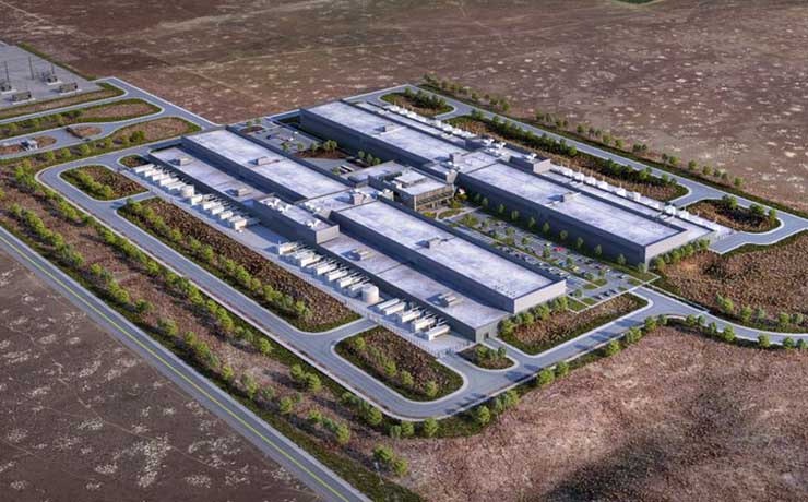 An illustration of the 960,000 square foot data center that Meta will be building in Kuna, Idaho. (Photo: Meta)