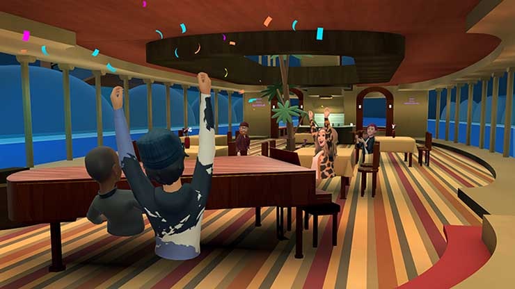 Horizon Worlds is a social VR experience launched by Meta (Facebook) where users can create and explore together. (Image: Meta)