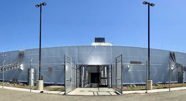 The entrance to the Nautilus Data Technologies facility in Stockton.