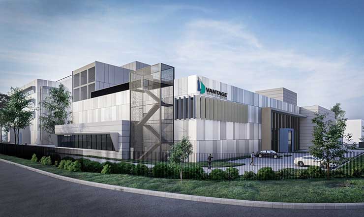 An illustration of the Vantage Data Centers facility in Melbourne, Australia, which is among the assets acquired with Vantage&rsquo;s purchase of Agile Data Centers. (Image: Vantage Data Centers)