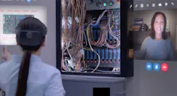 A demonstration of Microsoft Dynamics 365 Remote Assist on HoloLens 2 shows how remote team members and screens can be integrated into a mixed reality environment. (image: Microsoft) A demonstration of Microsoft Dynamics 365 Remote Assist on HoloLens 2 shows how remote team members and screens can be integrated into a mixed reality environment. (image: Microsoft)