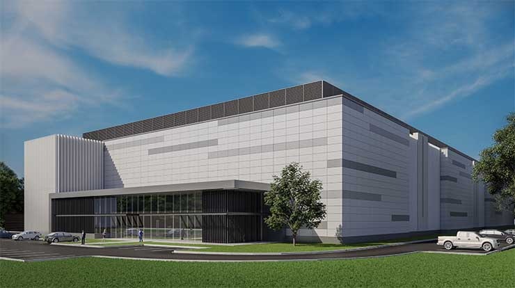 An illustration of a new data center being built in Ashburn, Virginia by American Real Estate Partners. (Image: AREP)