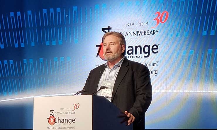 Salute Inc. co-founder and Chairman Lee Kirby speaks at a recent data center industry conference. (Photo: RIch Miller)