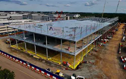 Construction at Aligned’s second hyperscale data center in Ashburn, Virginia. (Photo: Aligned) Construction at Aligned’s second hyperscale data center in Ashburn, Virginia. (Photo: Aligned)