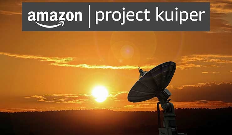 The FCC has just approved Project Kuiper, Amazon&rsquo;s $10 billion plan to deploy a satellite broadband service. (Image: and Logo: Amazon)