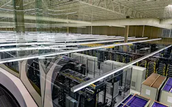 An overhead view of a data hall in an Evoque Data Center Solutions facility. (Photo: Evoque) An overhead view of a data hall in an Evoque Data Center Solutions facility. (Photo: Evoque)