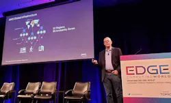 Adrian Cockcroft, the VP for Cloud Architecture at Amazon Web Services, speaks at Edge Computing World in Mountain View, Calif. (Photo: Rich Miller) Adrian Cockcroft, the VP for Cloud Architecture at Amazon Web Services, speaks at Edge Computing World in Mountain View, Calif. (Photo: Rich Miller)