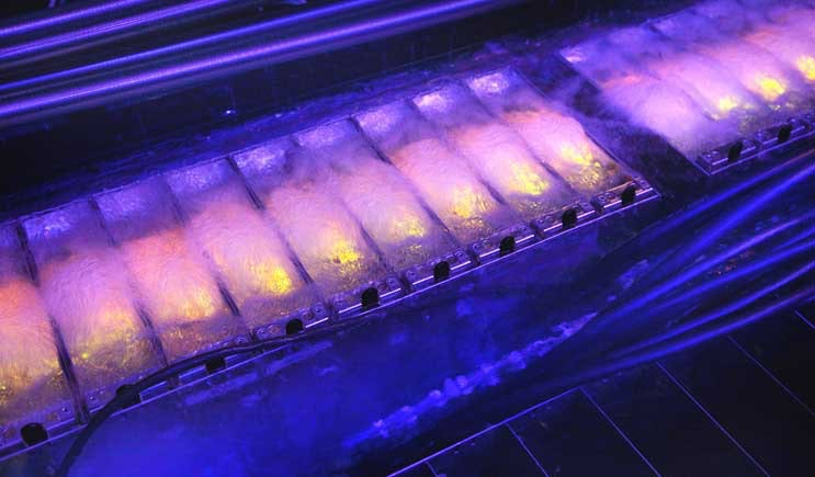 Immersion cooling technology from 3M uses boiling Novec fluid to remove heat from high-density servers. (Image: 3M)