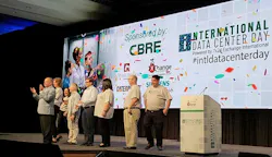 The 7×24 Exchange team celebrates International Data Center Day during the livestream of Tuesday’s festivities in Phoenix. (Photo: Rich Miller) The 7×24 Exchange team celebrates International Data Center Day during the livestream of Tuesday’s festivities in Phoenix. (Photo: Rich Miller)