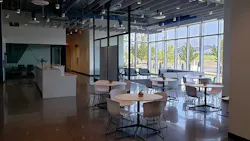 The customer lounge and conference space in the Vantage Data Centers VA11 facility in Ashburn, Virginia. (Photo: RIch Miller) The customer lounge and conference space in the Vantage Data Centers VA11 facility in Ashburn, Virginia. (Photo: RIch Miller)