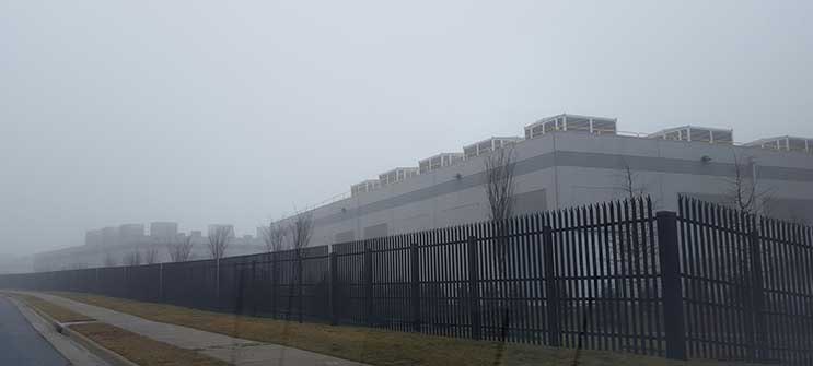 Where the cloud meets the earth: Amazon Web Services data centers in Ashburn, Virginia, part of the Amazon US East regional cluster. (Photo: Rich Miller)