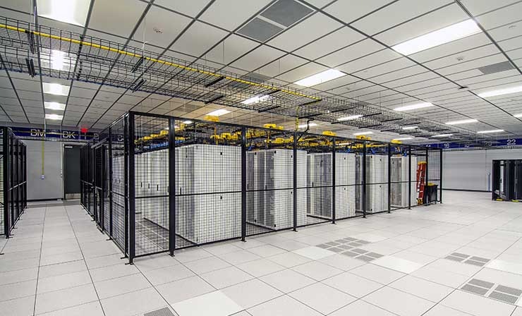 The data hall inside a data center in Allen, Texas, which was built by Compass Datacenters. (Photo: Compass)