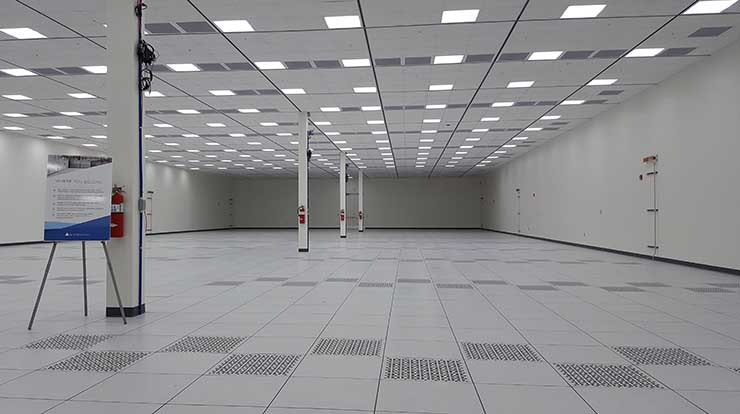 One of the customer data halls inside the Iron Mountain VA-1 data center in Manassas. The facility will have six of these 11,000 square foot halls. (Photo: Rich Miller)