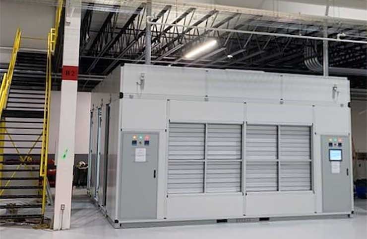 A GIGA Data Centers module at the company&rsquo;s data center near Charlotte, N.C. (Photo: GIGA)