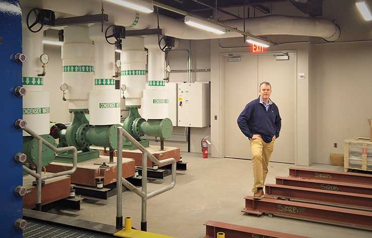DataGryd President and CEO Tom Brown in the company&rsquo;s data center space at 60 Hudson Street in New York. (Photo: DataGryd)