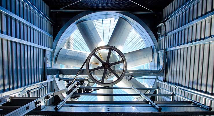 Cooling infrastructure at a STACK Infrastructure facility in Atlanta. (Photo: T5 Data Centers)