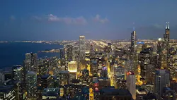 Downtown Chicago, as seen from the 94th floor of the John Hancock Center. The city is one of the nation’s major data center markets. (Photo: Rich Miller) Downtown Chicago, as seen from the 94th floor of the John Hancock Center. The city is one of the nation’s major data center markets. (Photo: Rich Miller)