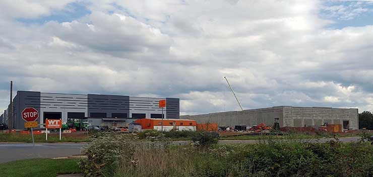 Data center growth at Amazon Web Services, as reflected in these facilities under construction in Virginia, continues to make headlines. (Photo: Rich Miller)