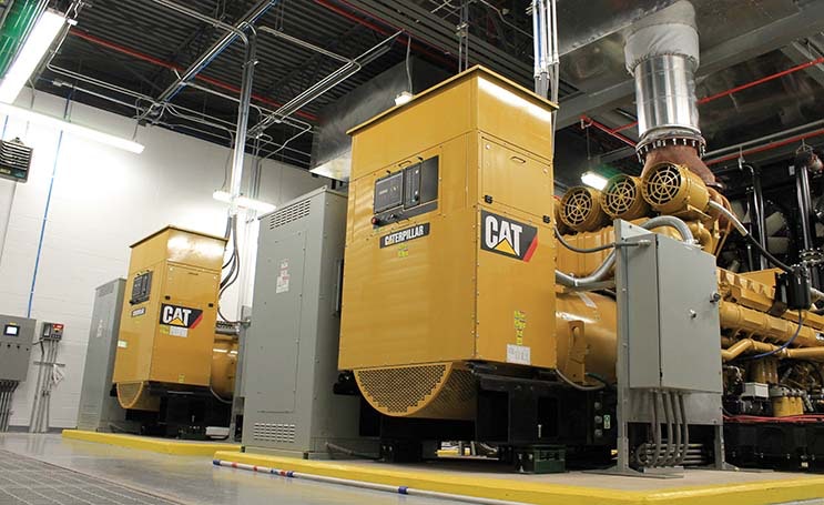 Emergency backup generators inside Sentinel&rsquo;s Durham data center in North Carolina. (Photo: Sentinel Data Centers)