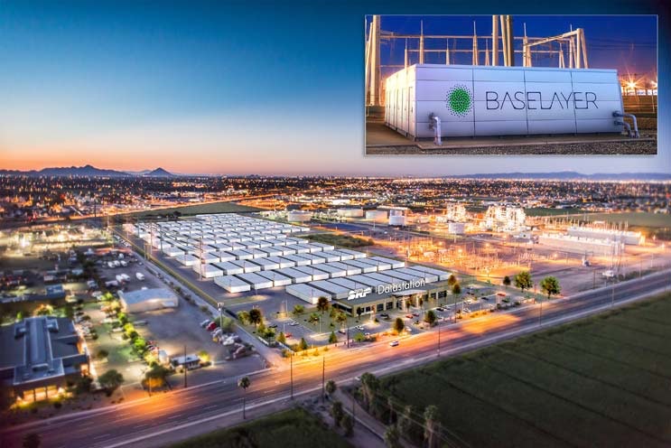 Today&rsquo;s modular data centers are being deployed directly on the power grid to eliminate the need for components such as UPS or batteries. (Image: SRP/BASELAYER)
