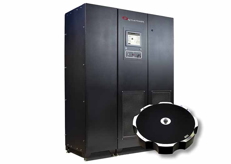 The Active Power CleanSource 275XT flywheel UPS system, which offers longer runtime than previous flywheel systems. (Image: Active Power)