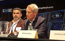 Carter Validus CEO Michael Seton (right) discusses data center financing at the recent New York Data Center Summit. At left is Todd Raymond, CEO of 1547 Critical Systems Realty. (Photo: Rich Miller) Carter Validus CEO Michael Seton (right) discusses data center financing at the recent New York Data Center Summit. At left is Todd Raymond, CEO of 1547 Critical Systems Realty. (Photo: Rich Miller)