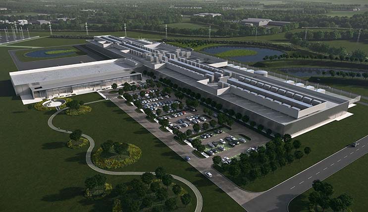 An illustration of Facebook&rsquo;s new data center planned for Clonee, Ireland, a suburb of Dublin. (Image: Facebook)