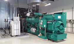 An emergency backup generator in a data center in Northern Virginia. An emergency backup generator in a data center in Northern Virginia.