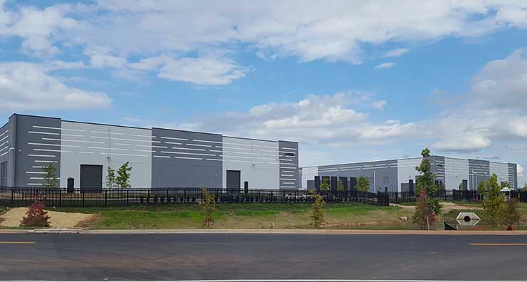 Several Amazon Web Services data centers in Ashburn, Virginia.