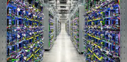 Inside a Google Cloud TPU data center. Inside a Google Cloud TPU data center.