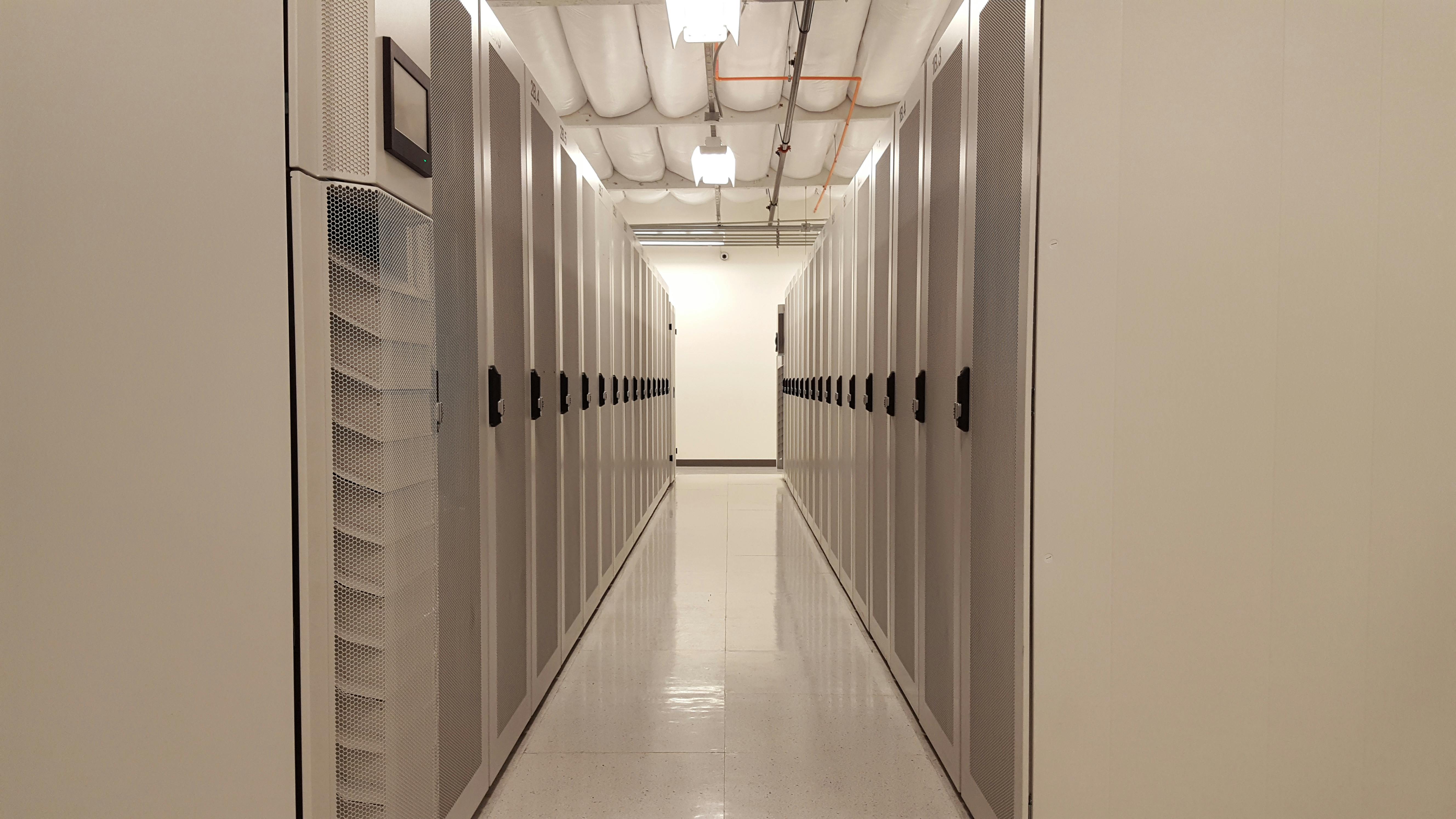 Cabinets in a Colovore data center in Santa Clara.