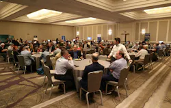 The lunchtime crowd at the Data Center Frontier Trends Summit at the Hyatt Regency Reston in Reston, Virginia, nearby Ashburn's Data Center Alley. The lunchtime crowd at the Data Center Frontier Trends Summit at the Hyatt Regency Reston in Reston, Virginia, nearby Ashburn's Data Center Alley.