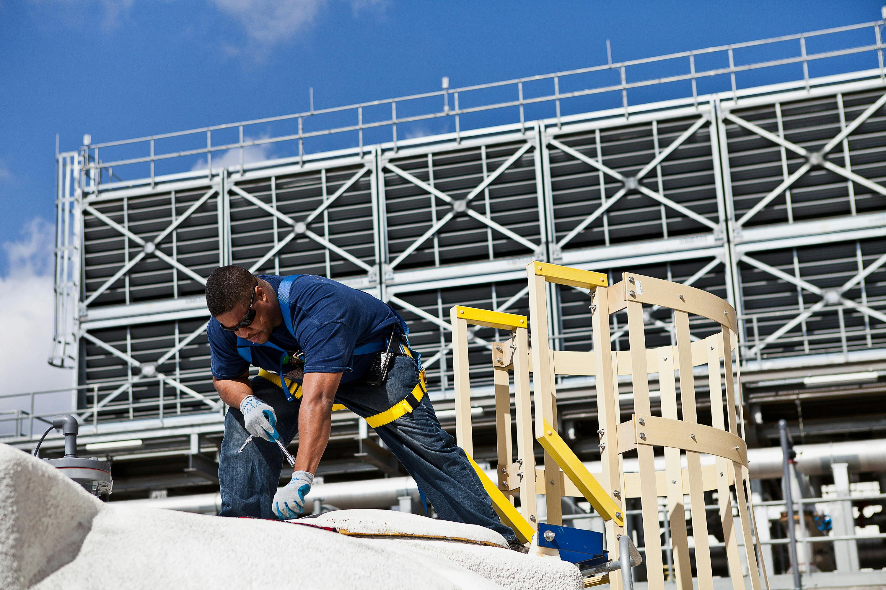 Work proceeds at a Google data center.