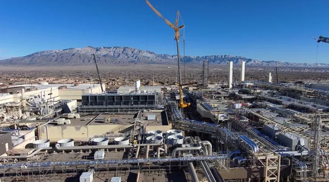 Intel fab construction in Arizona.