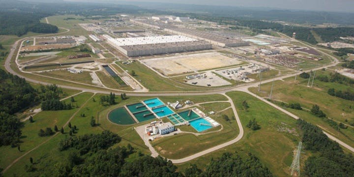 The U.S. Department of Energy&rsquo;s Portsmouth Gaseous Diffusion Plant in Piketon, Ohio, a legacy enrichment site now emerging as a focal point for next-generation AI and energy infrastructure development. (Image: US Department of Energy)