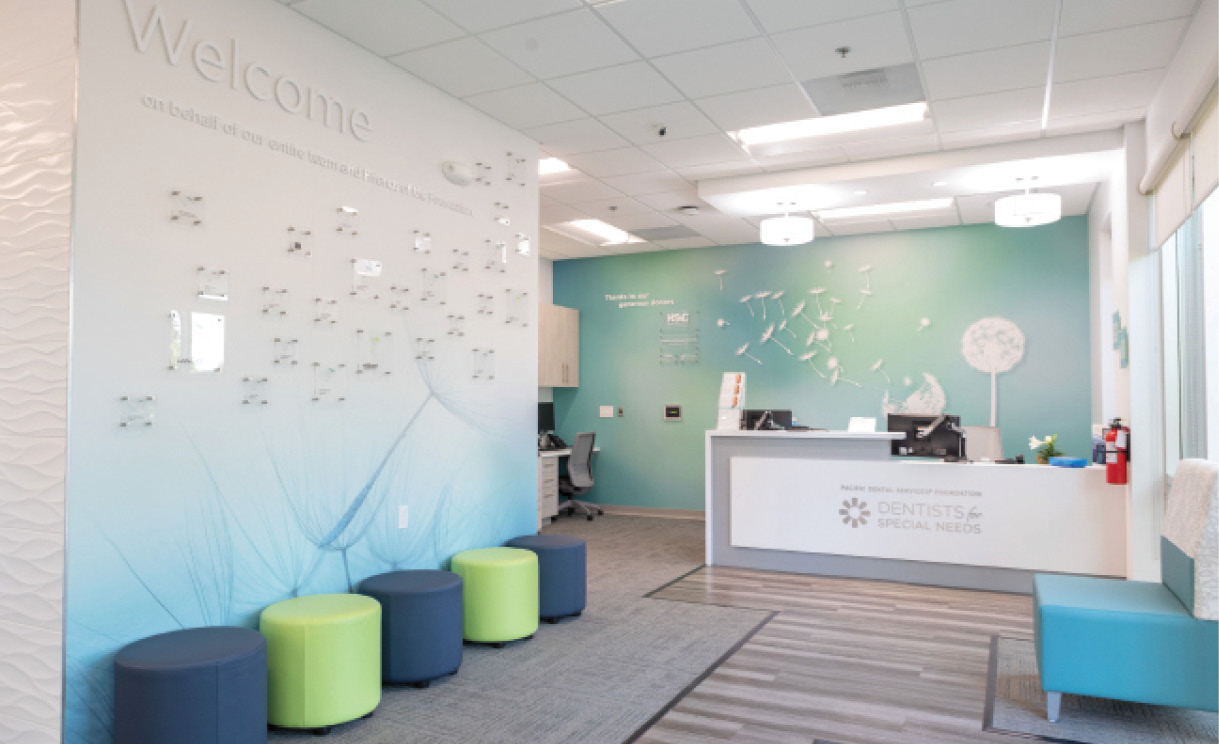 The reception area at the Pacific Dental Services Foundation Dentists for Special Needs clinic in Phoenix, Arizona