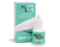 Figure 2: Example of a glutaraldehyde-containing product that disinfects tooth preps and reduces the start of new caries. Figure 2: Example of a glutaraldehyde-containing product that disinfects tooth preps and reduces the start of new caries.
