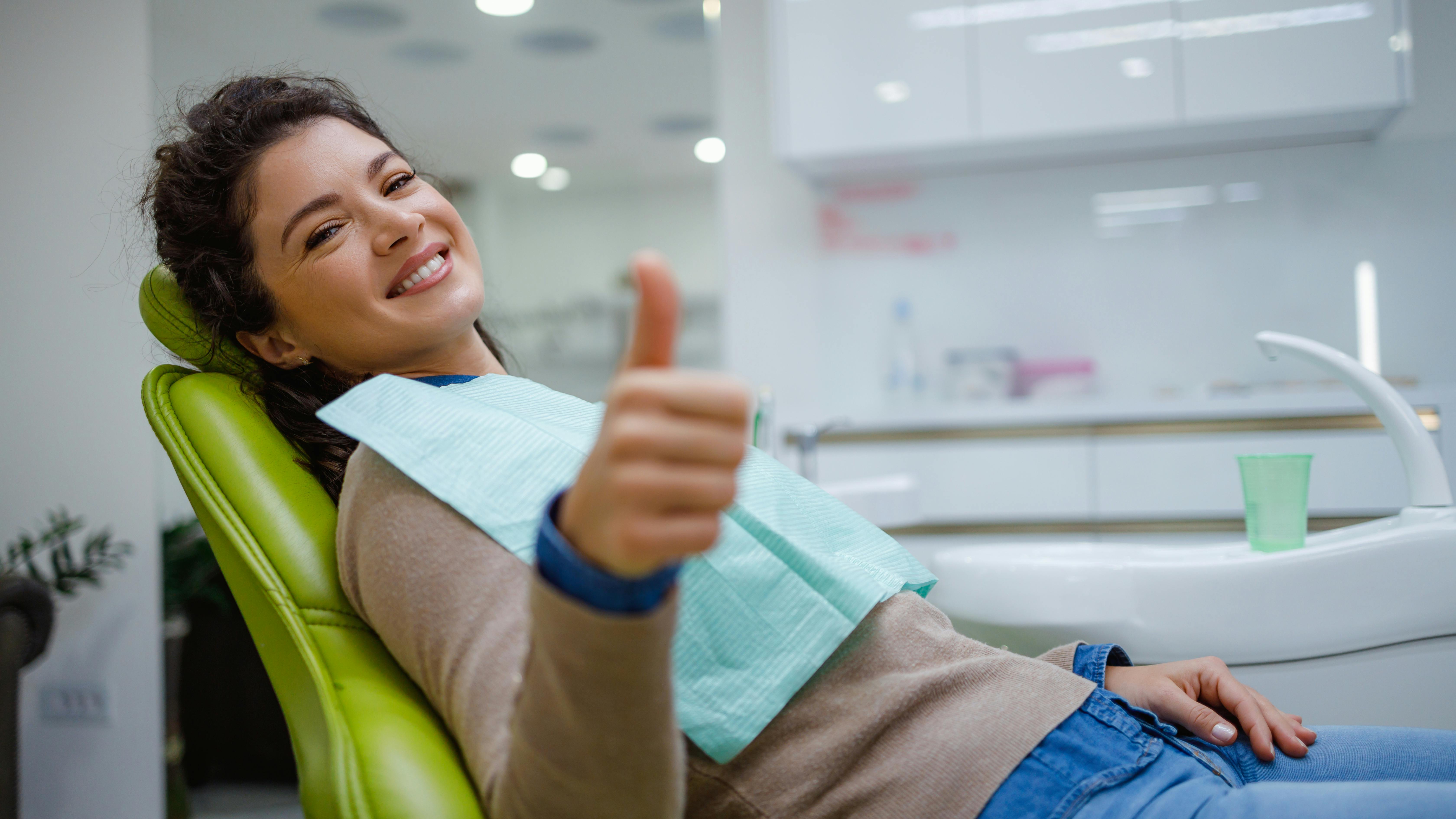 Happy dental patient