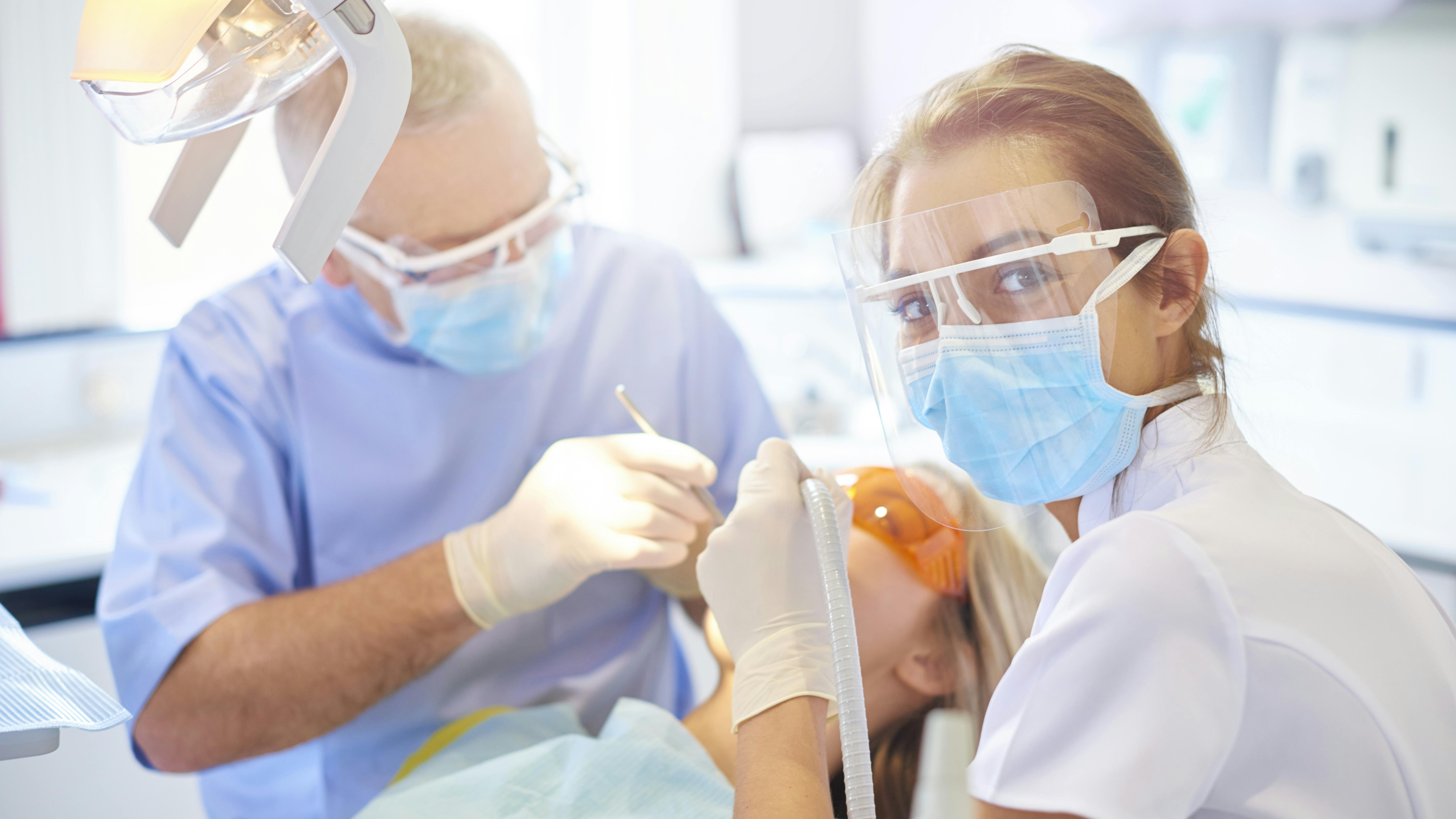 young dental assistant