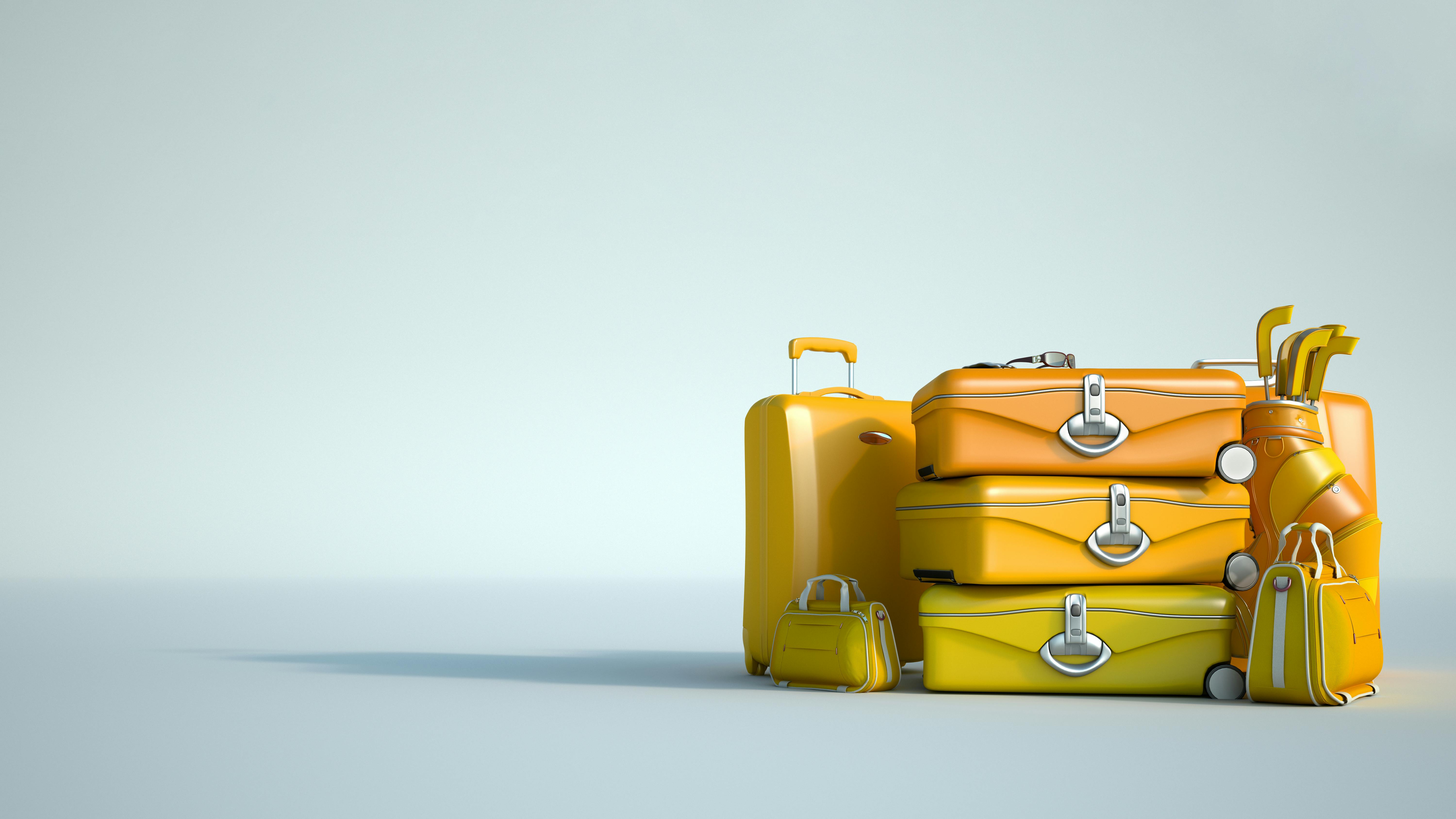 a stack of suitcases