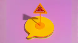 Illustration of a chat bubble with an exclamation point in the middle Illustration of a chat bubble with an exclamation point in the middle