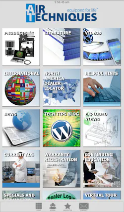 Air Techniques Inc. has developed an app for Android tablets and phones. Air Techniques Inc. has developed an app for Android tablets and phones.