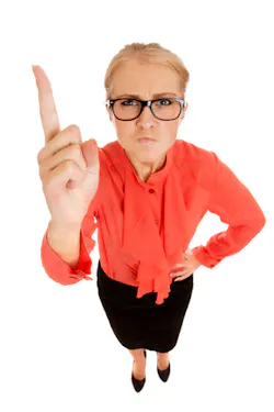 Woman Wagging Finger Woman Wagging Finger