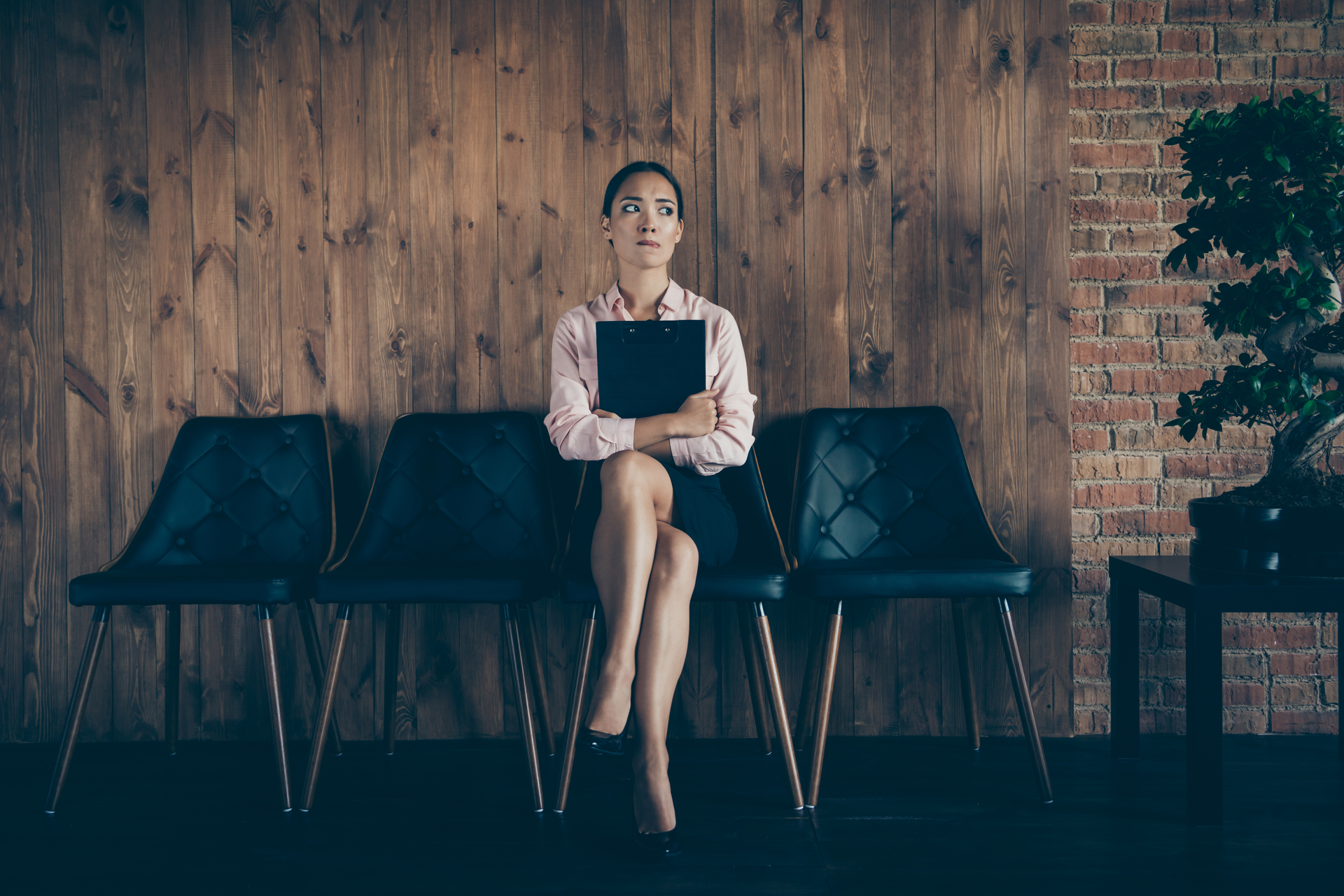 Interviewee waiting for appointment