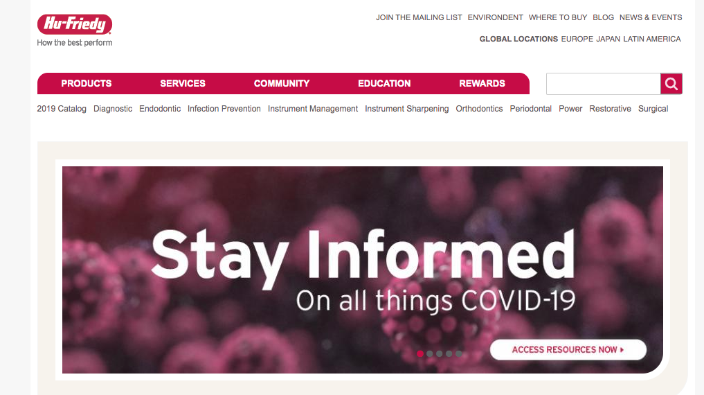 COVID-19 resources from Hu-Friedy may be accessed via the links below and at hu-friedy.com.