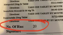 Medication list of a 55-year-old patient with several xerostomia-causing drugs. Medication list of a 55-year-old patient with several xerostomia-causing drugs.