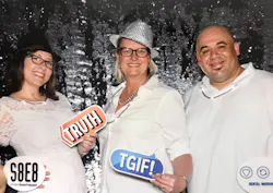 Founding members share a lighthearted moment. From left to right: Sandy Lee, Sue Jeffries, Carlos Rodriguez Founding members share a lighthearted moment. From left to right: Sandy Lee, Sue Jeffries, Carlos Rodriguez